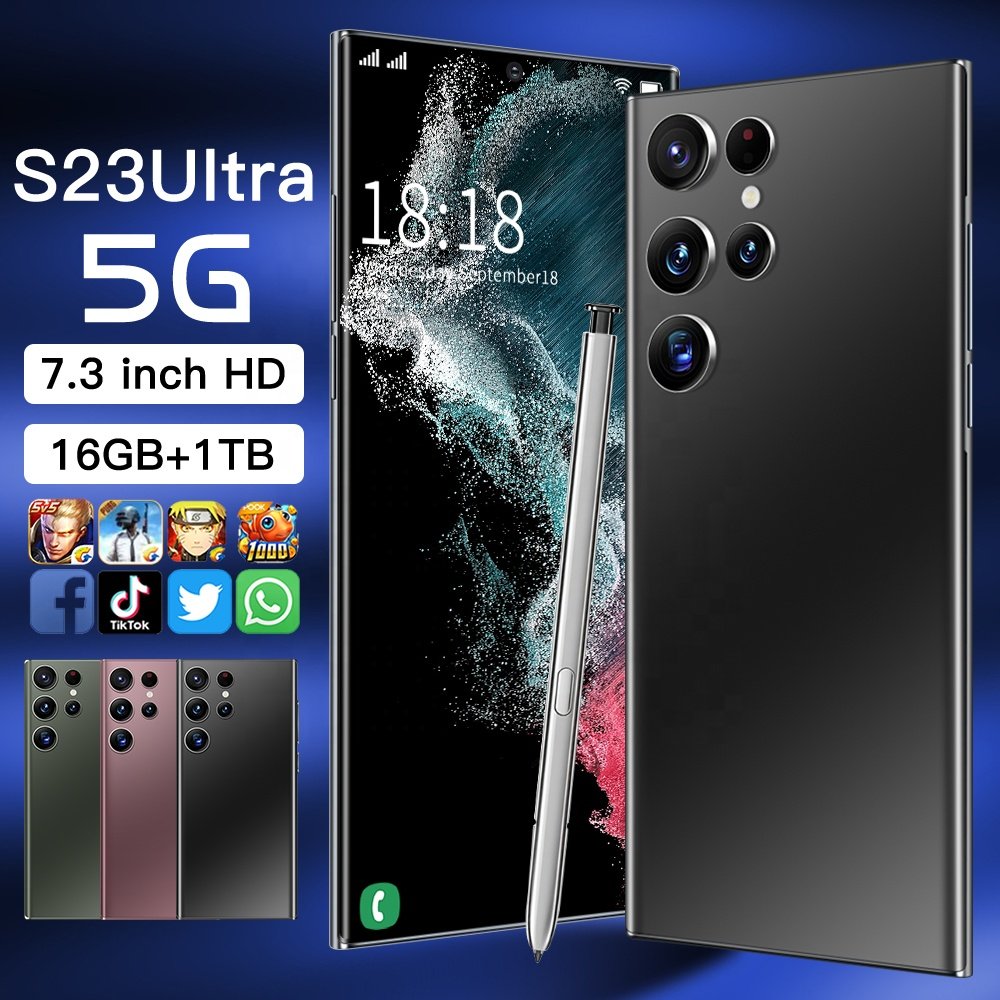Global version original S23 Ultra 12GB+512GB Android mobile smartphone Support 4G 5G network Super endurance smart phones